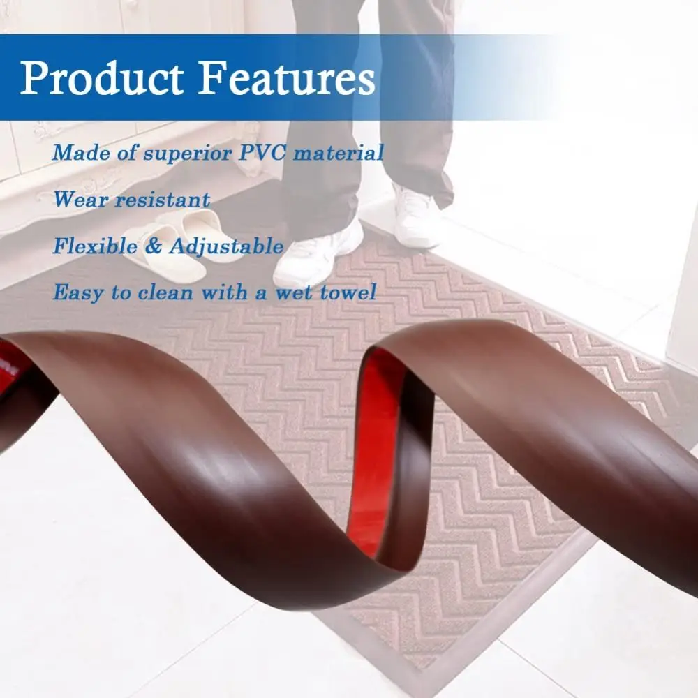 

Переходная полоса для ковра до плитки, износостойкая режущая окантовка, бытовая самоклеящаяся разделительная полоса, дверной проем