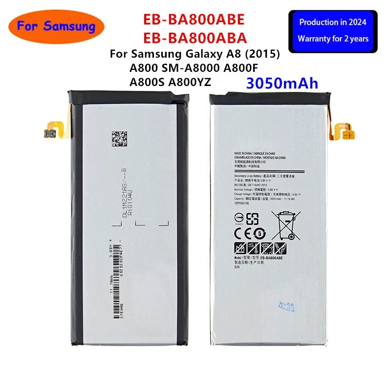 

Brand New EB-BA800ABE EB-BA800ABA 3050mAh Battery For Samsung Galaxy A8 (2015) A800 SM-A8000 A800F A800S A800YZ