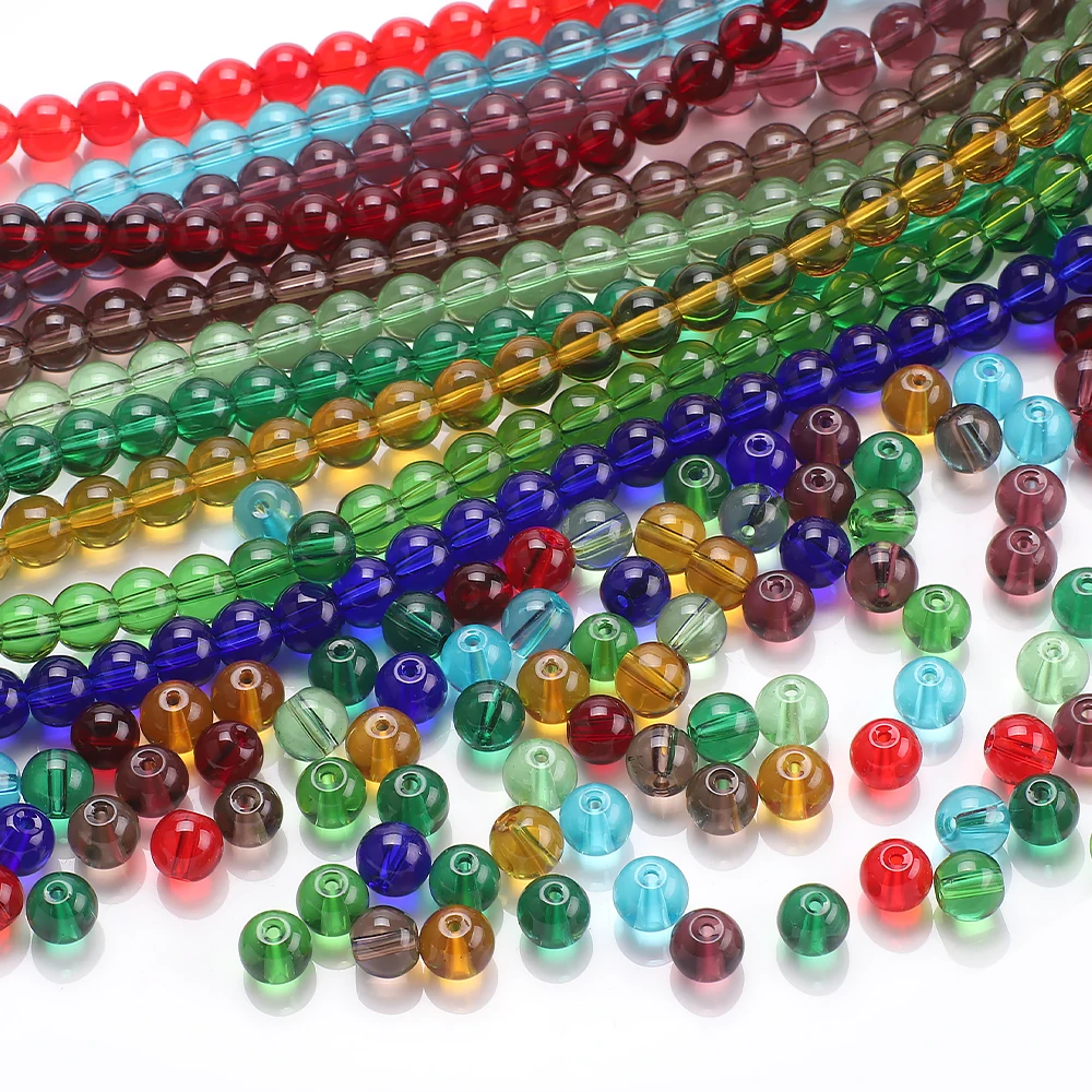60 Teile/los 6mm Kristall Glas Runde Lose Spacer Perlen Handwerk Für Schmuck Machen DIY Charme Armband Halskette Ohrring Erkenntnisse