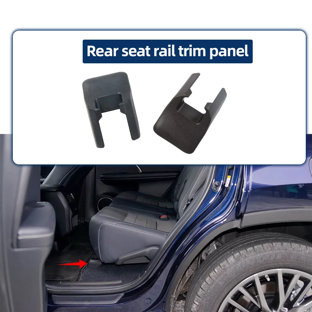 Black Left Right Car Seat Rail Trim Cover Sliding Track Trim Cover Replacement For Lexus RX450H YGL25 2015-2022 72157-48130