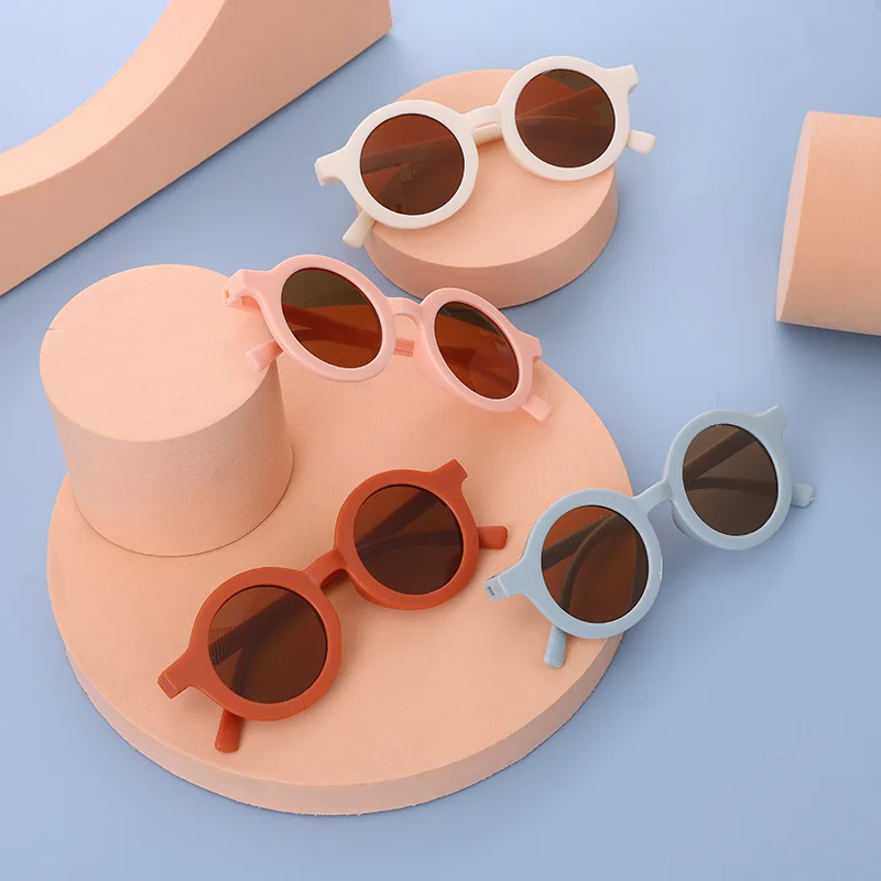 Cute Kids Sunglasses Parent Child Frosted Glasses New 1-8 Year Old Baby Decorative Sunglasses Trendy Kids Sunglasses