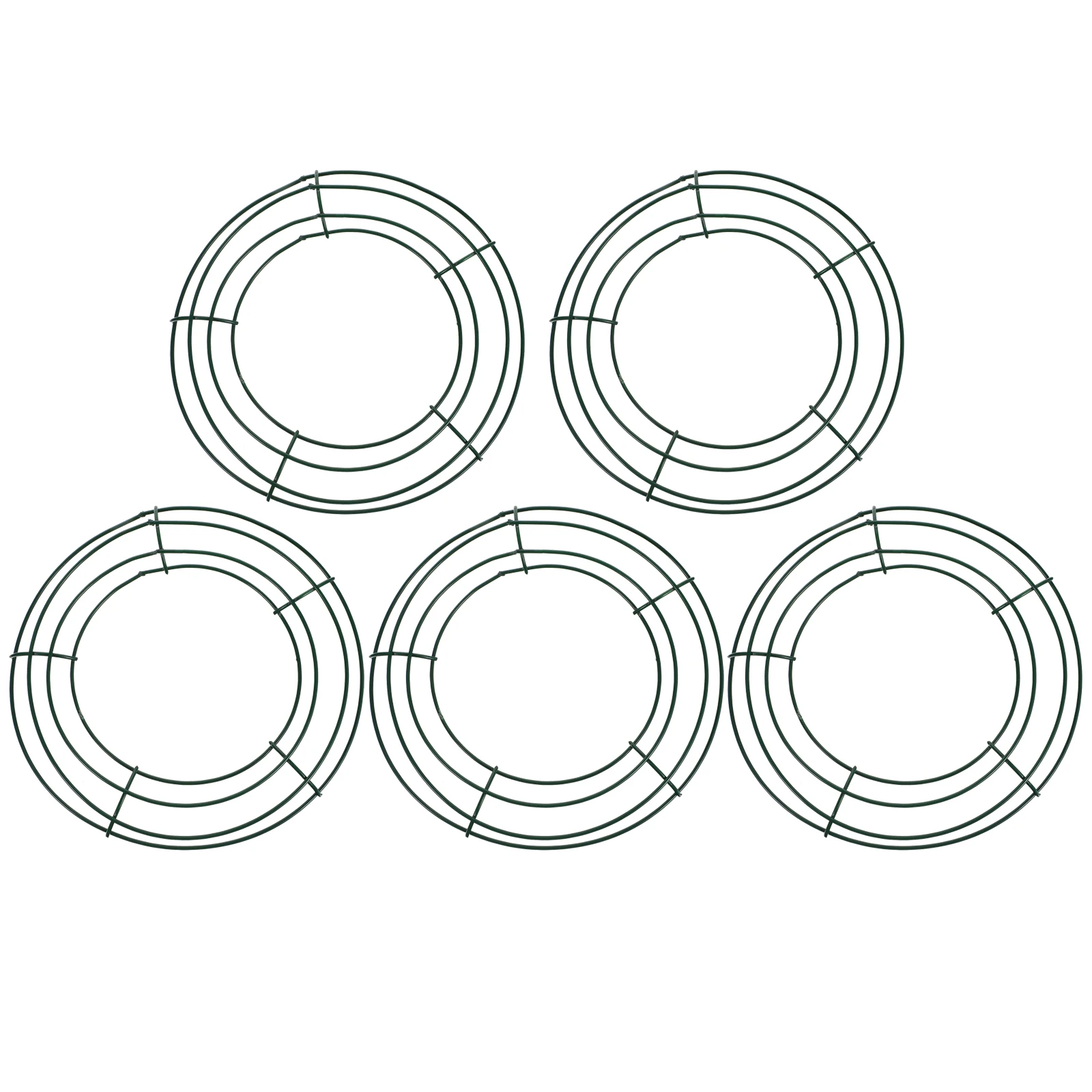 

5 Pcs Metal Wreath Frame Wire Hoop Green 8 Inch DIY Craft Supplies Christmas Decorations Holiday Garland Making Rings