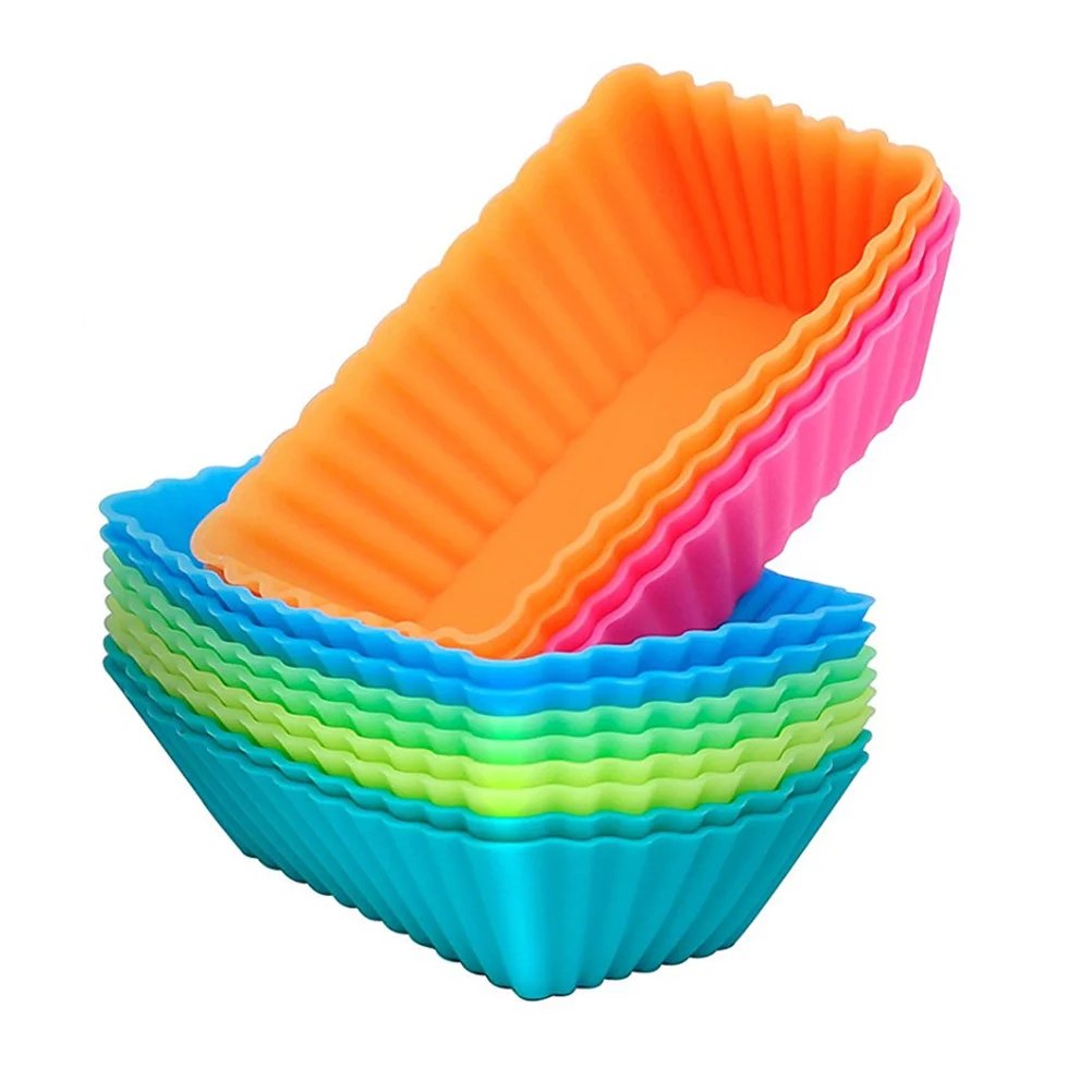 

12Pcs Silicone Cake Mold Non-Stick Baking Mould for Cake Macaron Mousse DIY Dessert Making Oven-Safe Baking Tool