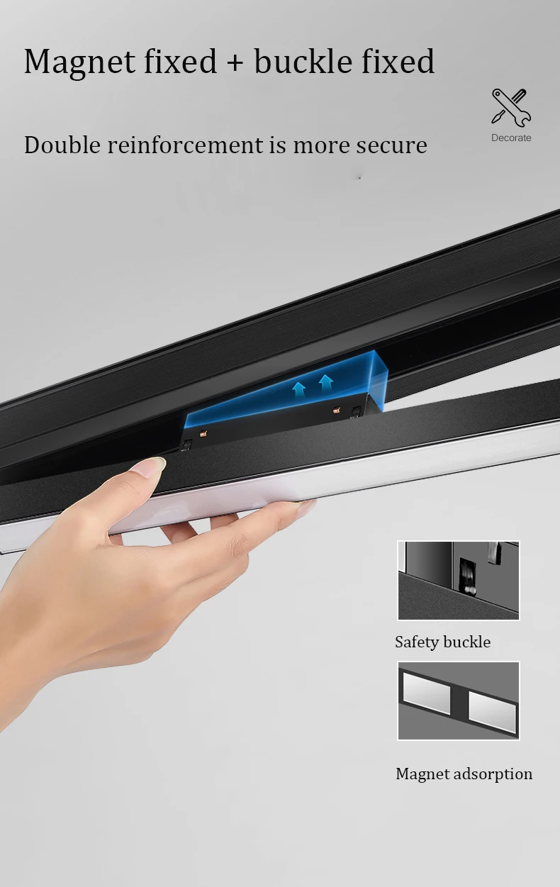 Tuya Dimmbares LED-Schienensystem Komplettset 360 ° Verstellbare COB-Schienenleuchten für Bekleidungsgeschäfte, Küchen-Schienenbeleuchtung – Detail 12