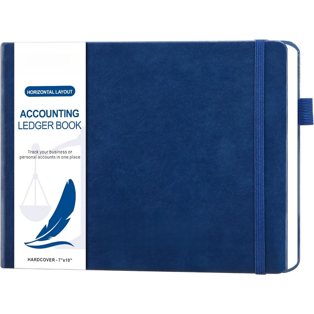 Expense tracking notebooks and columnar journals for financial books for small businesses and personal bookkeeping