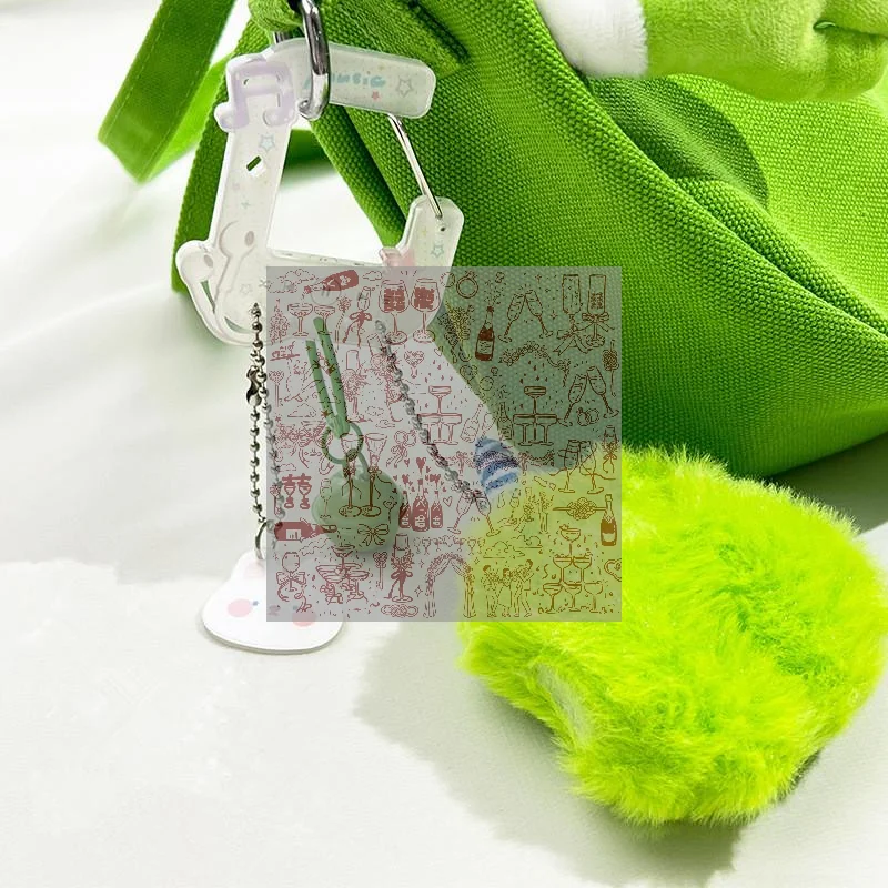 Cute Acrylic Charm Carabiner Climbing Buckle High Aesthetic Value Bag Pendant Creative Gift Keychain Backpack Handbook Decor