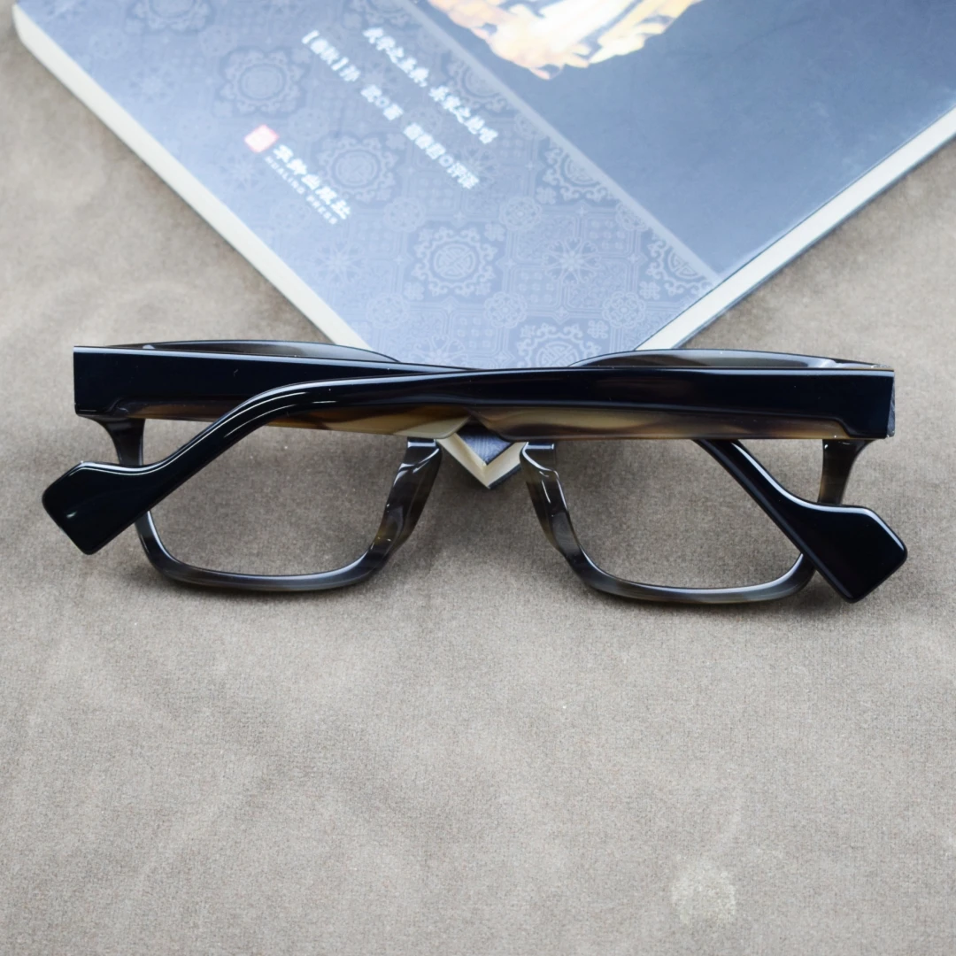 BETSION Retro acetate glasses frame for men designer brand optical prescription computer reading glasses for women