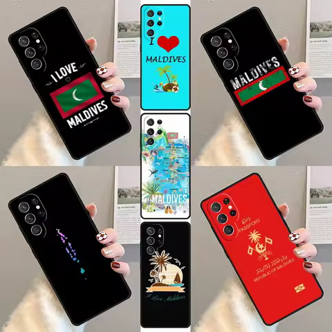Maldives Passport Phone Case For Samsung Galaxy S23 S21 S20 FE S24 S22 Ultra Note20 S10 S9 S8 Plus Silicone Cover