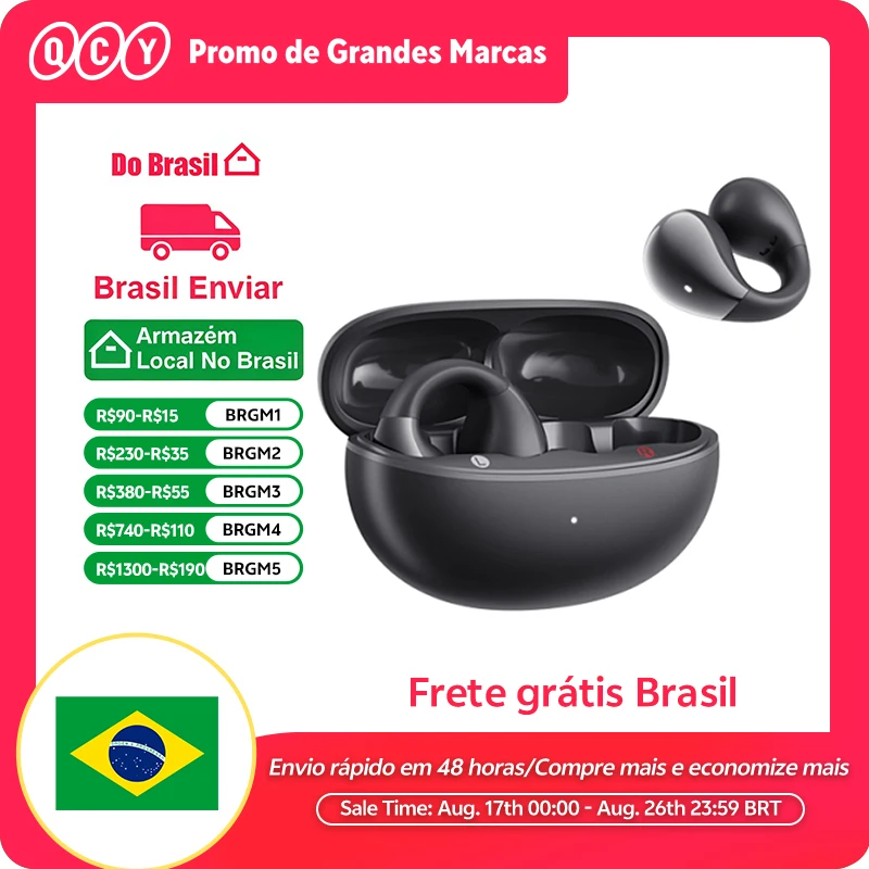 QCY T33S fones de ouvido abertos Crossky C30S ultra-conforto clipe em fones de ouvido sem fio bluetooth 6.0 ldac áudio de alta resolução 40h tempo de reprodução