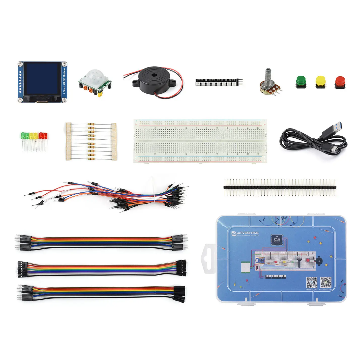 Woli Weixue ESP32 development board entry learning kit ESP IDF programming with display PIR motion sensor