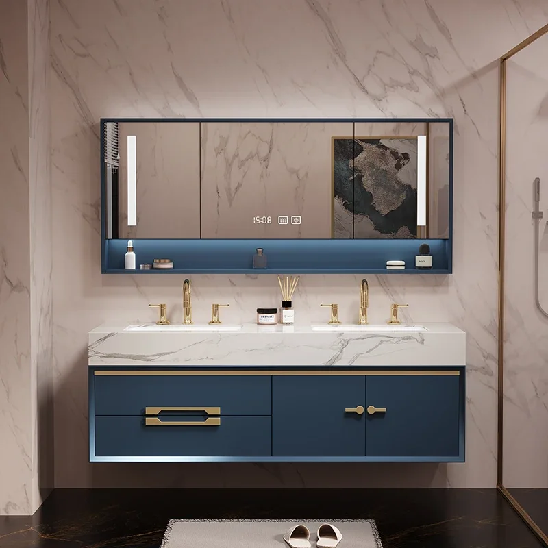 Armadietto multiuso Armadi aperti Stoccaggio chiuso WC Cucina Bagno Salvaspazio Doppio lavabo Mobili Cassetto Colonna