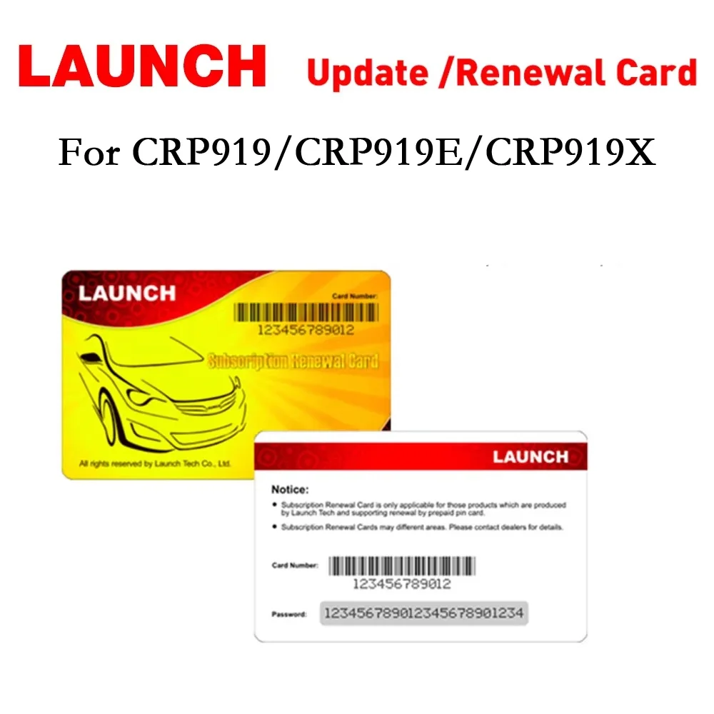 LAUNCH Supporto software scheda aggiornamento rinnovo originale da 1 anno per X431 CRP919 CRP919E CRP919X Series Venditore per offrire codice