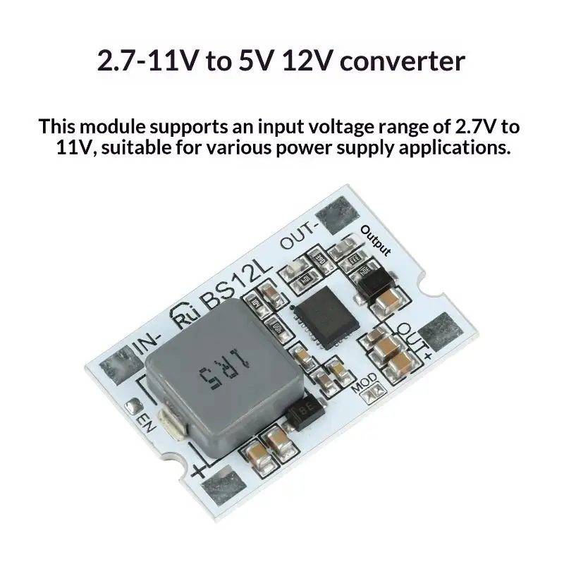 DC DC Step Up Boost Module 2.7V 11V to 5V 12V 10A Converter for Raspberry Pi with Short Circuit Protection for DIY Enthusiasts