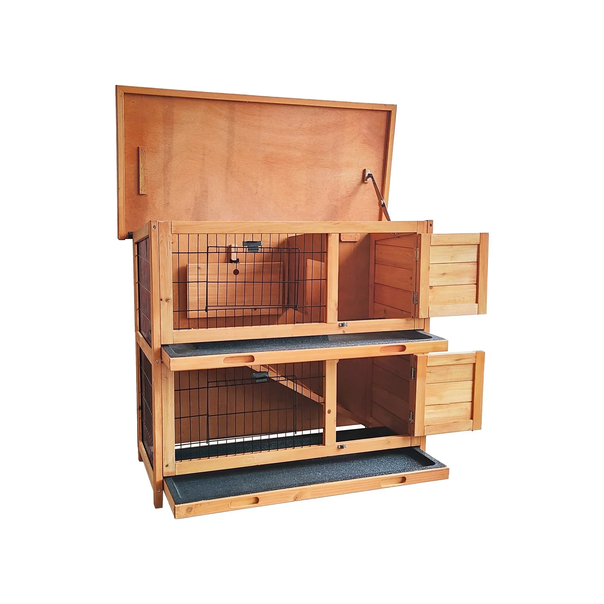 

Rabbit Hutch Chicken Coop Guinea Pig Cage Pet House for Small Animals