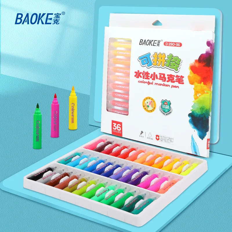 

BAOKE D290-36 Water-based Small Cute Marker Pen 36 Colors/Set