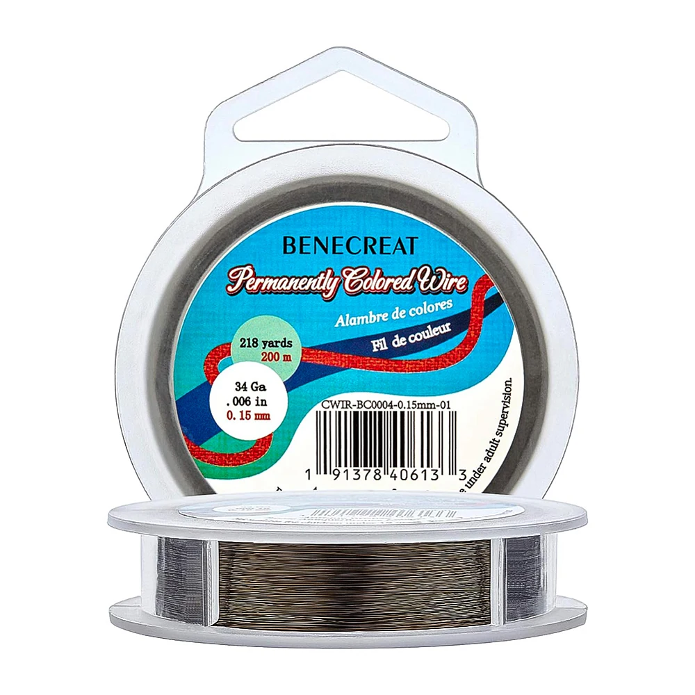 

1roll 0.15mm(34Gauge) Tarnish Resistant Copper Wire 200m Antique Bronze Jewelry Beading Wire for Crafts Beading Jewelry Making