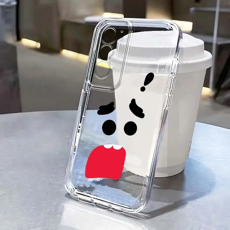 

Cartoon cute emoji pattern Case For OPPO A11 A16 A55 A56 A57 A72 A52 A73 A74 A54 A76 A78 Find X5 X6 X7 Ultra Pro 5G Transparent