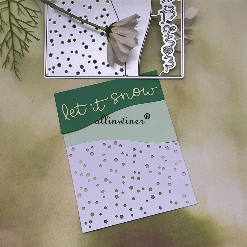 Stars snow slope frame Metal Cutting Dies for DIY Scrapbooking Album Paper Cards Decorative Crafts Embossing Die Cuts