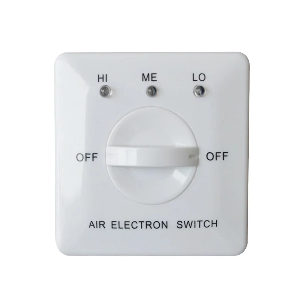 Kontroler Tiga Kecepatan Fan Coil Putih Untuk Panel Kontrol Kecepatan AC Sentral Rangka PC Tahan Lama Tahan Benturan