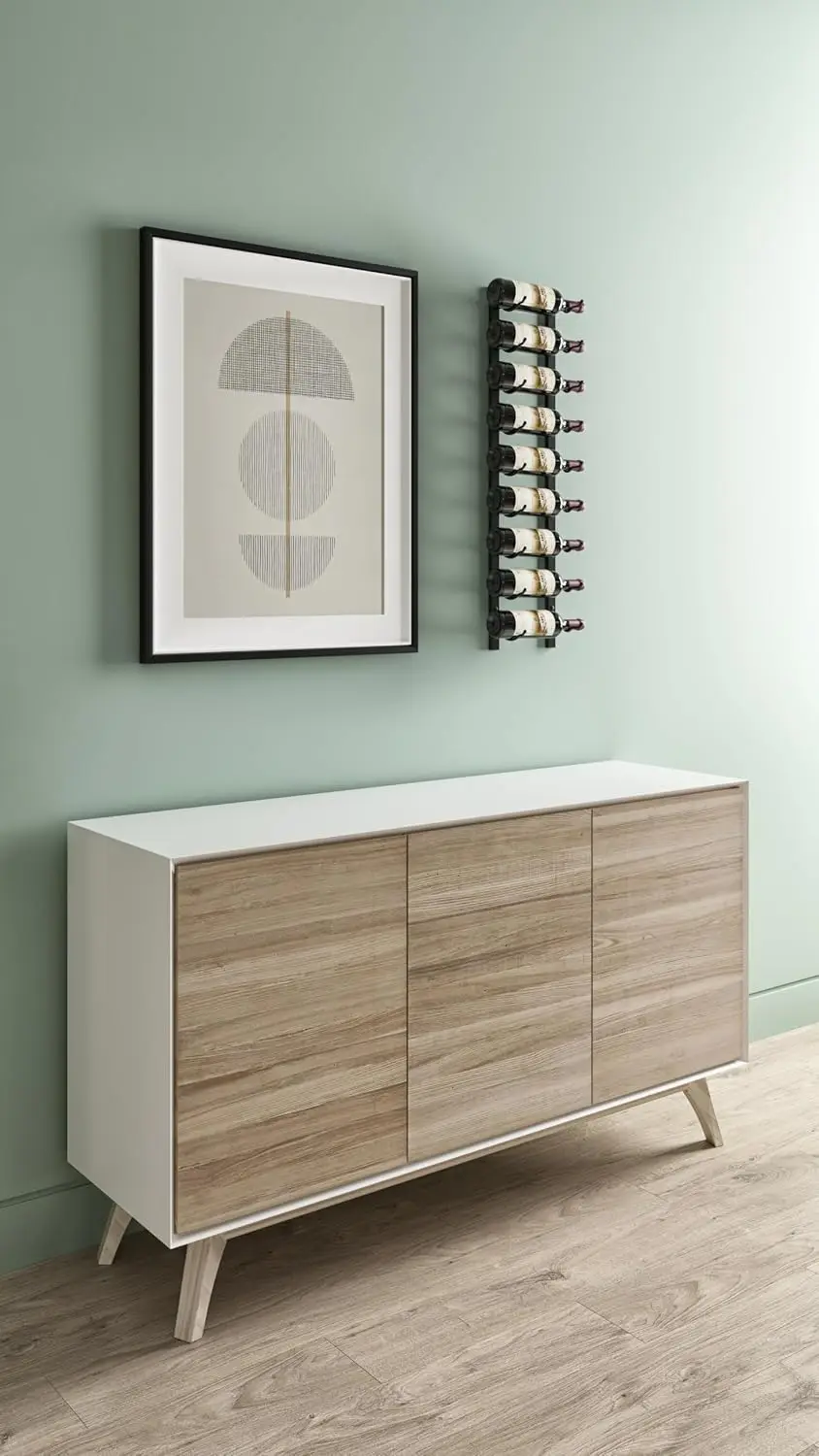 W Series 3-Foot Wall Mounted Wine Rack | Iconic Original Label-Forward Metal Holder | Modern Modular Steel Racking, Customized