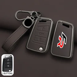 Zinc Alloy Leather Car Key Case Cover Key Bag Shell Holder Full Protection For SEAT FR Ateca Leon FR2 Ibiza Keychain Accessories