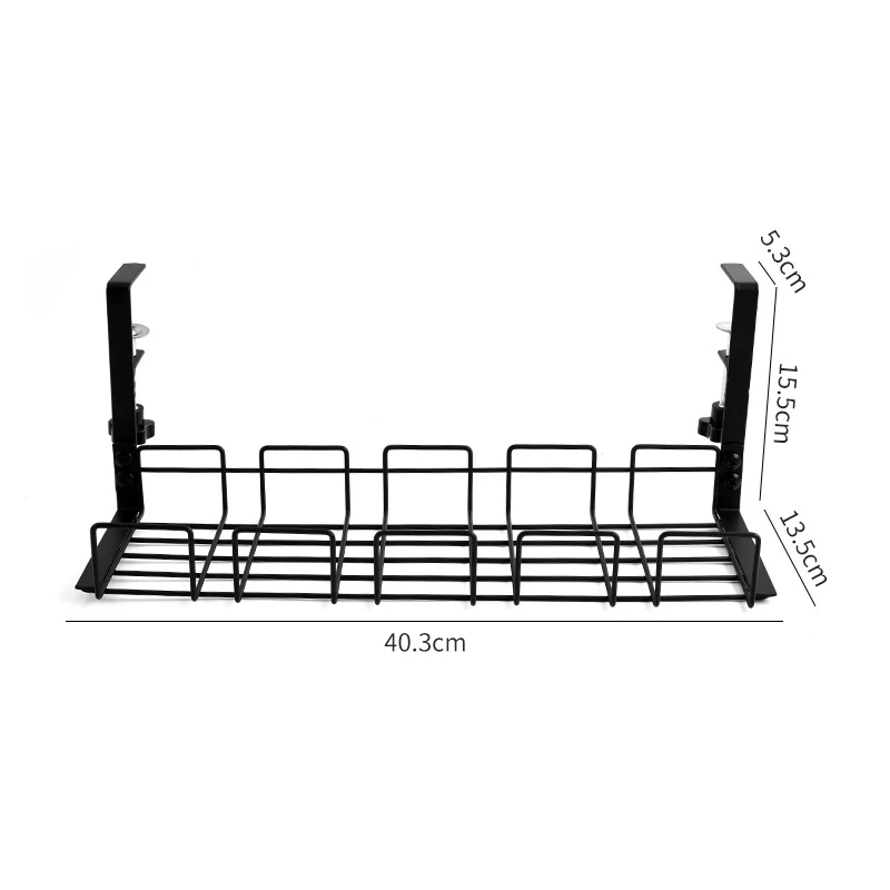 Under the Table Storage Rack Wire Socket Storage Slot Office Desk Low Storage Shelf Rack No Punching Home Kitchen Organizer