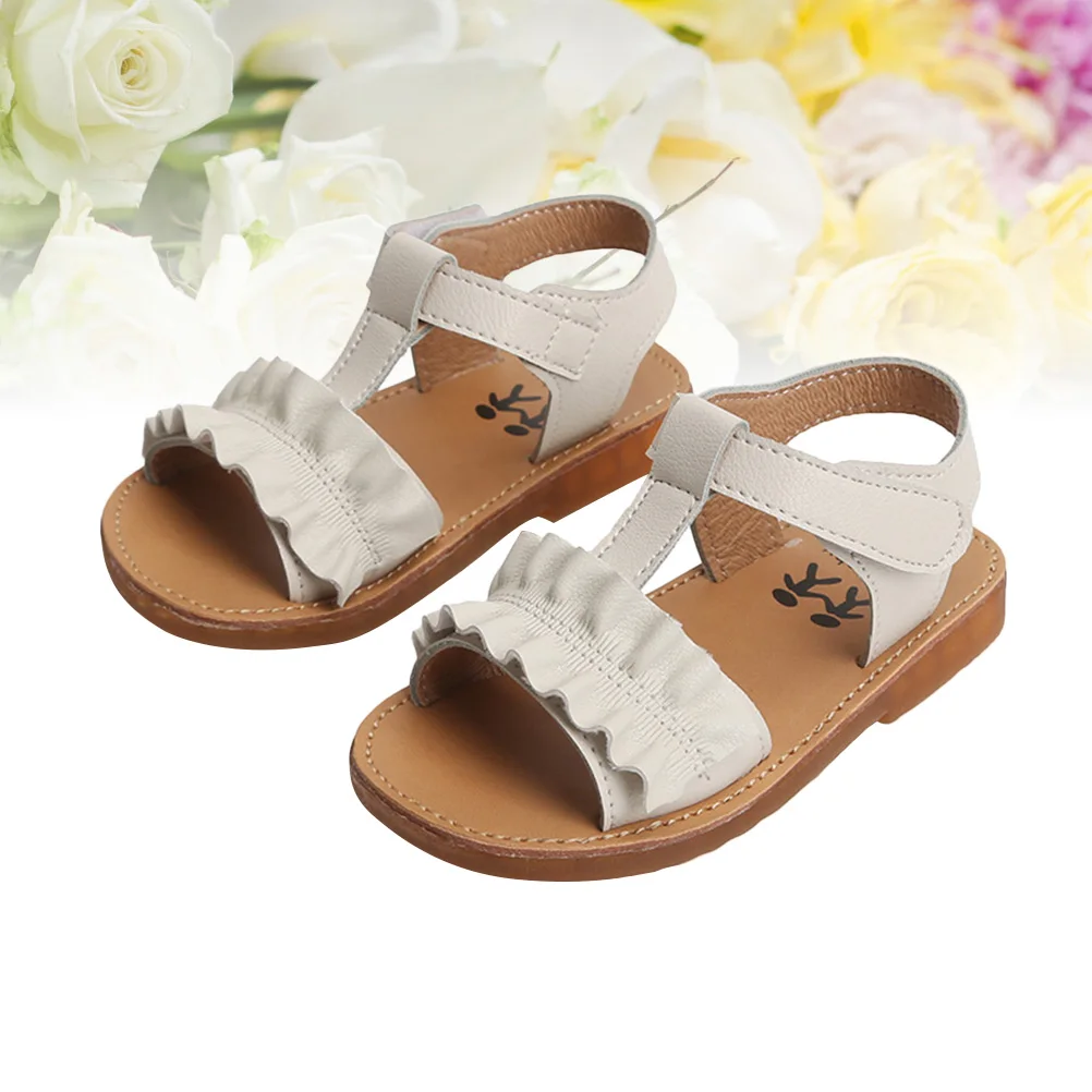 

Anti-slip Girl Shoes PU White Lace Decorative Newborn Sandals Baby Girl Sandals Tutu Match Birthday