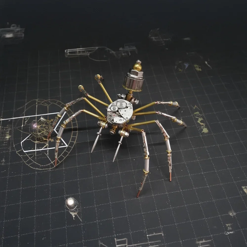 لتقوم بها بنفسك الجمعية المعدنية العنكبوت أطقم منمذجة Steampunk الحشرات الميكانيكية بانوراما العناكب لعبة ثلاثية الأبعاد الألغاز لعب للأطفال الكبار هدية
