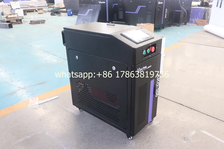 300W Watt Laser Rust Removal Cleaning Machine Mini Metal Aluminium Suitcase Wood Desk Door Paint Pulse Fiber Laser Cleaner
