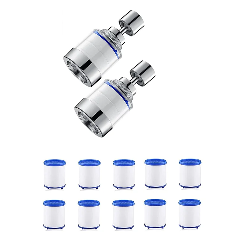 SANQ 2 قطعة بالوعة الحمام صنبور مرشح 360 درجة الدورية لتنقية الفلتر ABS المطبخ الحنفية الترشيح يزيل الكلور