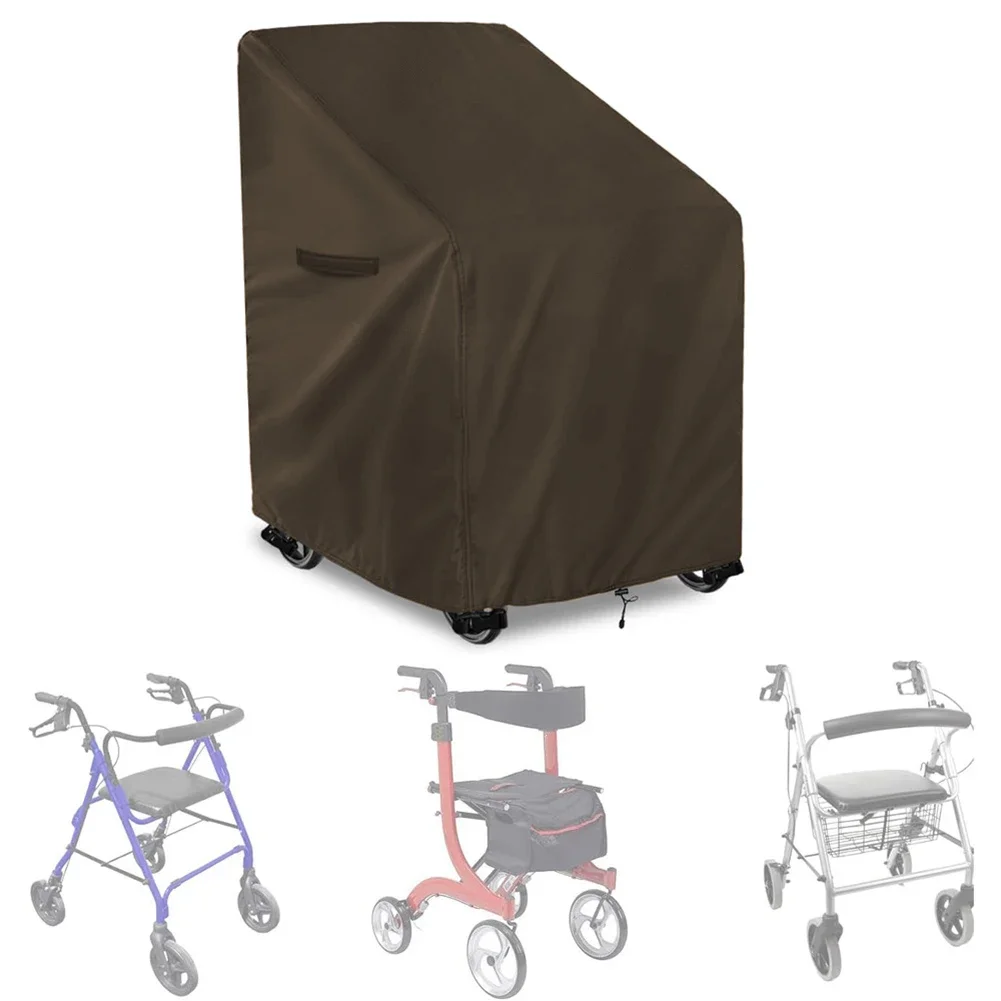 Rollator Walker Cover For Seniors Waterproof Folding Walker Accessories Oxford Fabric Protective Cover Fits 66 72 90cm