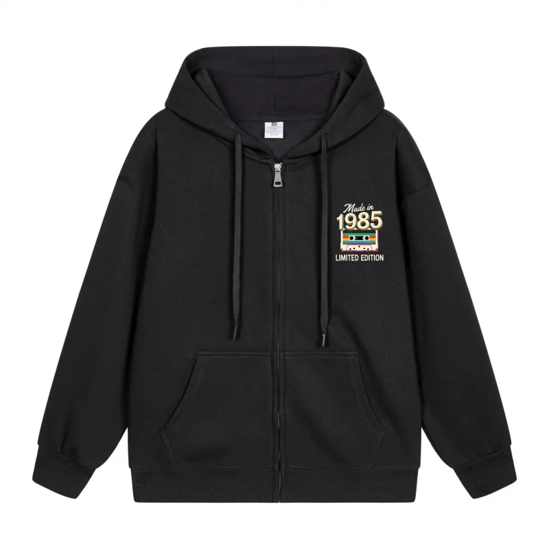 

Men's Zip-Up Hoodie Colorful Logo On Black Hoodie Halloween in 2025 Casual Couples’ Style Halloween Theme Halloween Party Outfi
