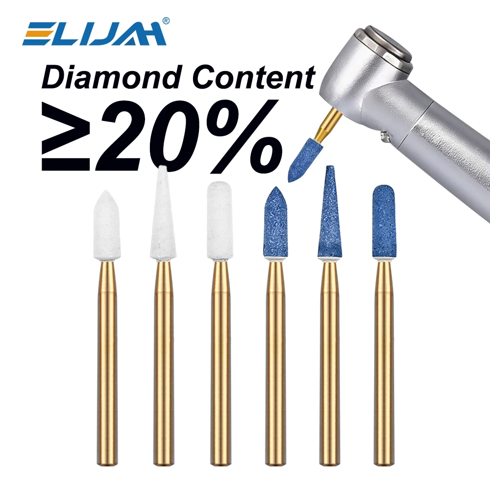 

Low Speed Handpiece Dental Polishing Kit RA 2.35mm Diamond Burs Clean Adhesive Residue Orthodontic Debonding Tool Kit 6Pcs