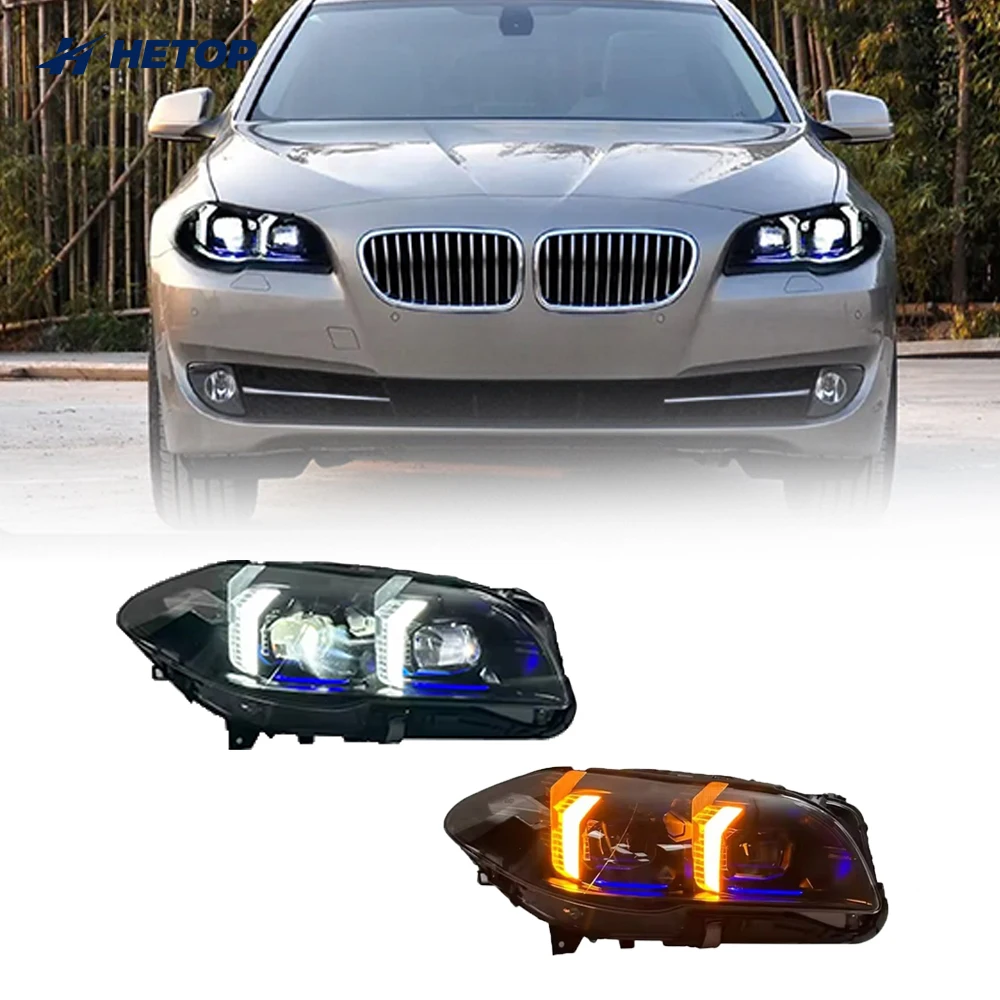 

Hetop F10 11-13 Auto Car Parts for BMW 5 Series Headlight Modified Snake Eye Style Lights Daytimg Running Light Lighting System