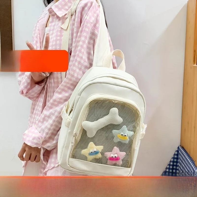 2026 Campus New Style Double Shoulder Backpack Student Simple Casual Large Capacity Commuting Forest System Book Bag Baby Bag