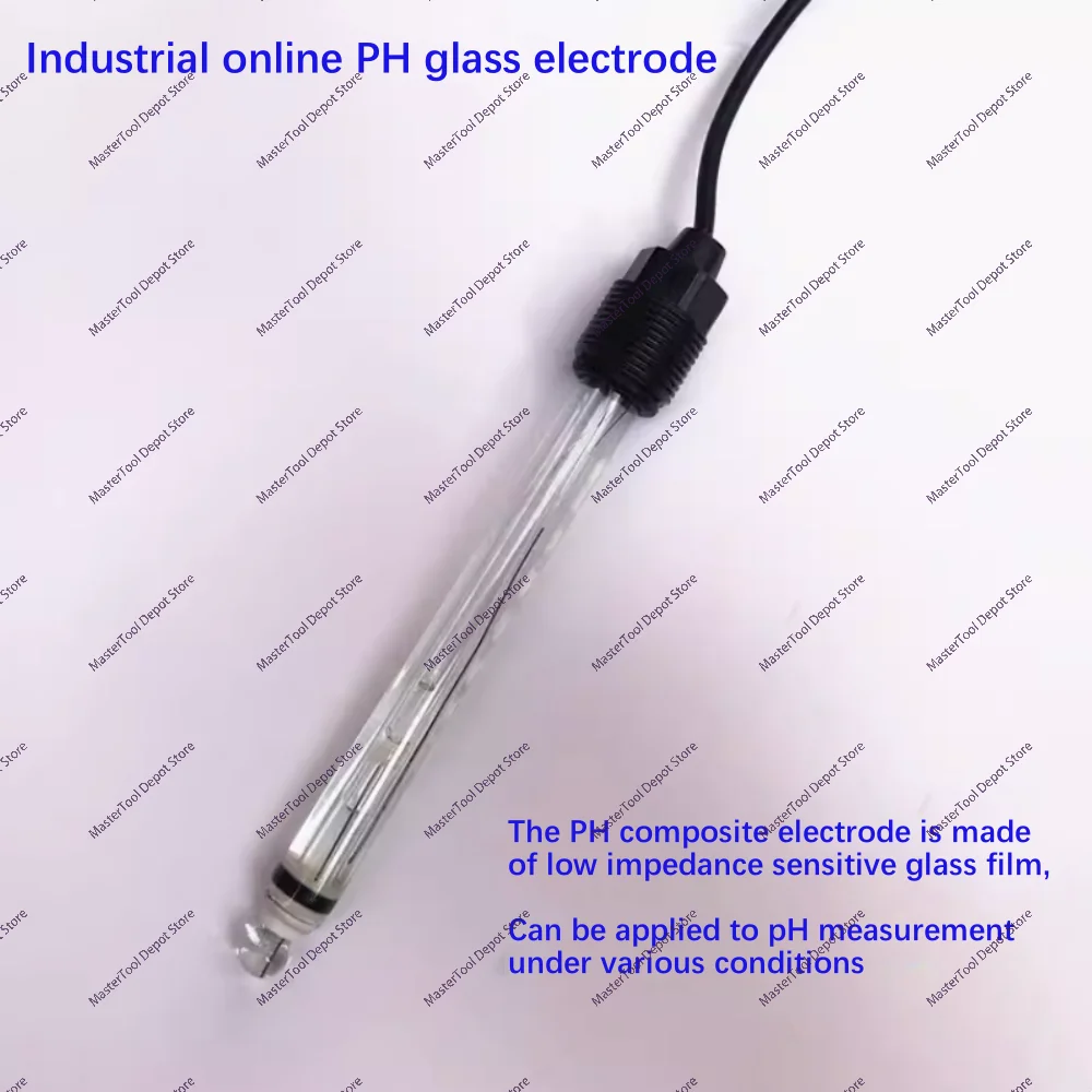 Industrial Online High Temperature PH Glass Electrode, Strong Acid and Strong Alkali PH Electrode, Corrosion-resistant PH Probe