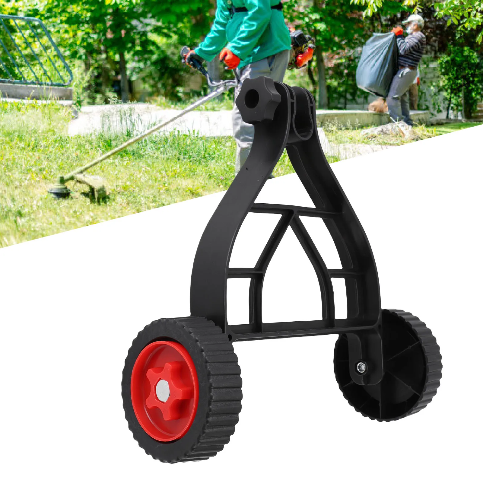 

Насадка для триммера для струны Регулируемое опорное колесо триммера для травы Стабильный Легкий металл Простота установки для сада