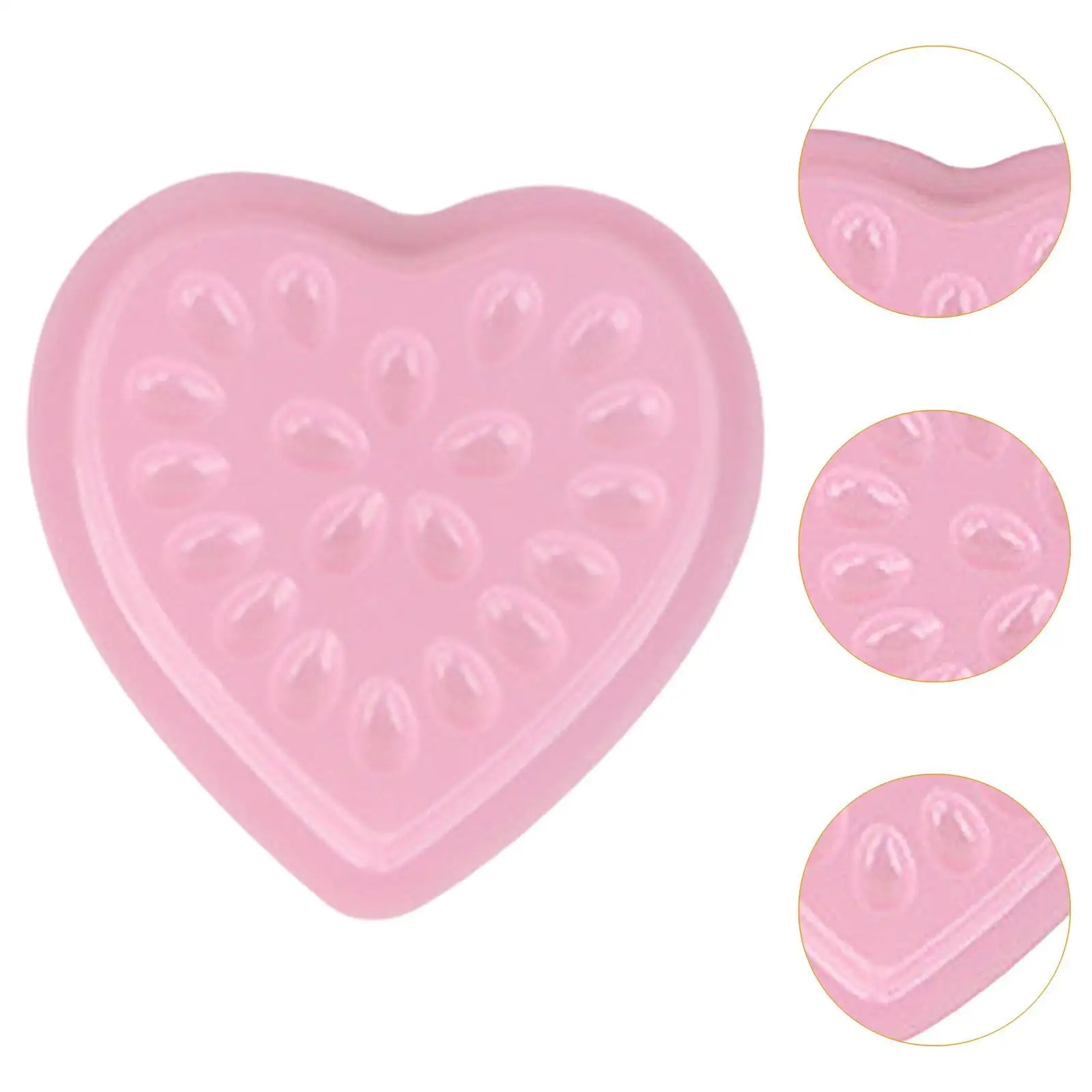 Vassoio per extension ciglia da 100 pezzi, vassoio con base a fiore, a forma di cuore,