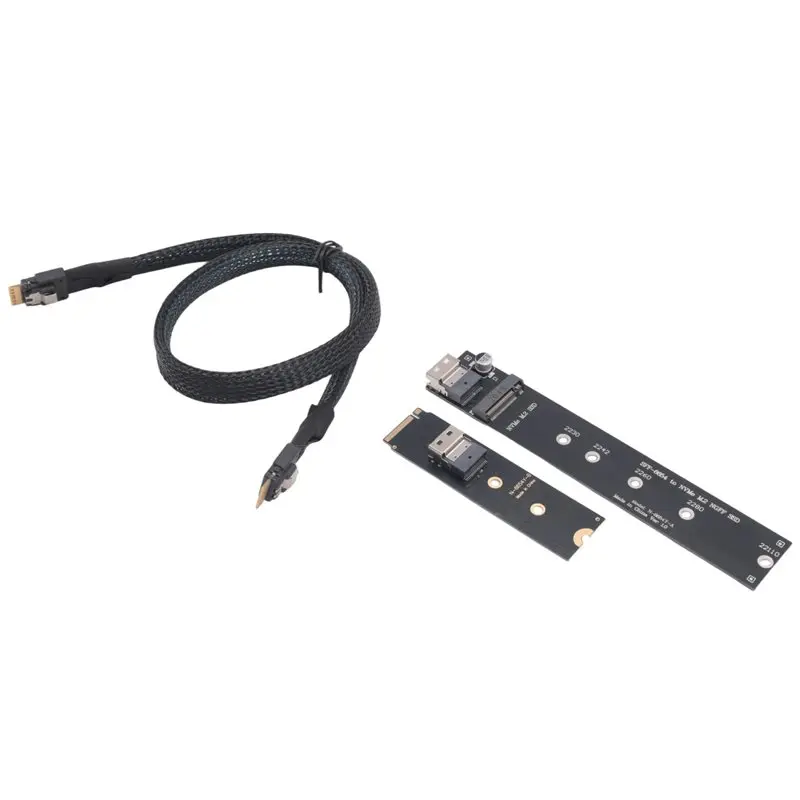 

AED7-NGFF M.2 NVME M-Key SSD Male To Female Extension Cable 50Cm With SFF-8654 Connector Adapter For Mainboard SSD 2280/22110