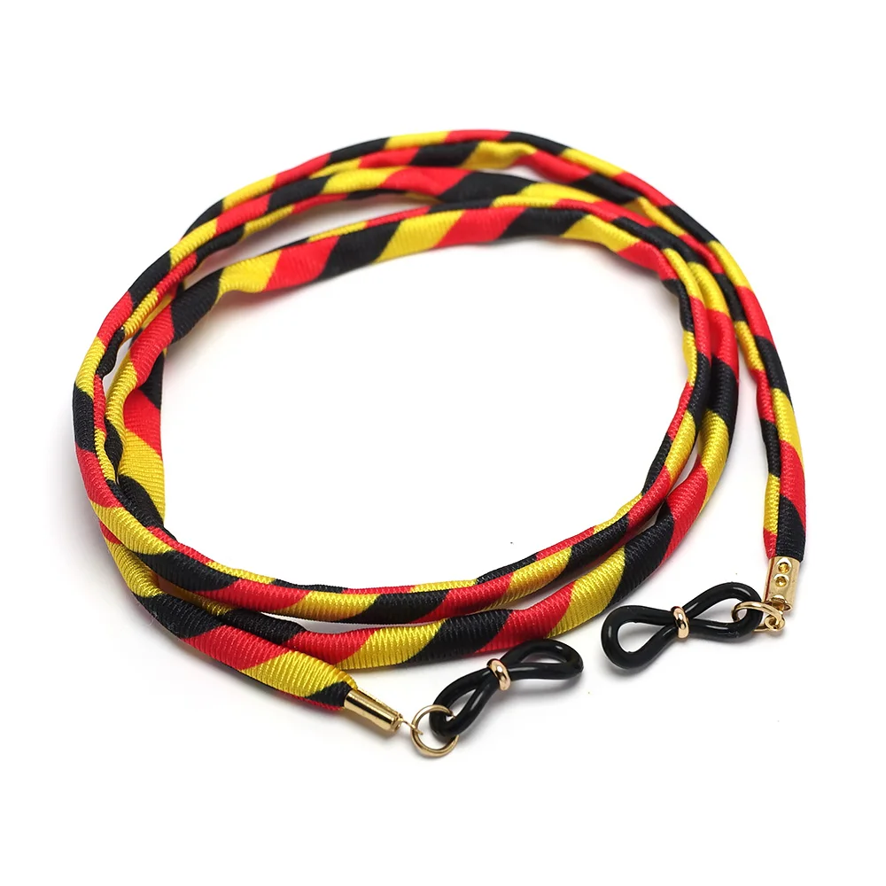 

Sunglasses Chain,Black Yellow And Red Chain Spectacle Strap,Stitched Lycra Cord Strips Spectacle Chain,Lace Eyeglass Cord