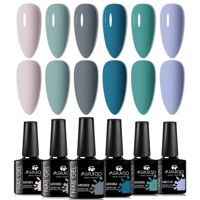 6pc Nagelgel Polish Set All-Season Ultra Gepigmenteerde Semi Permanente UV Schilderen Gel Voor Nagels Salon DIY manicure Vernis Ontwerp
