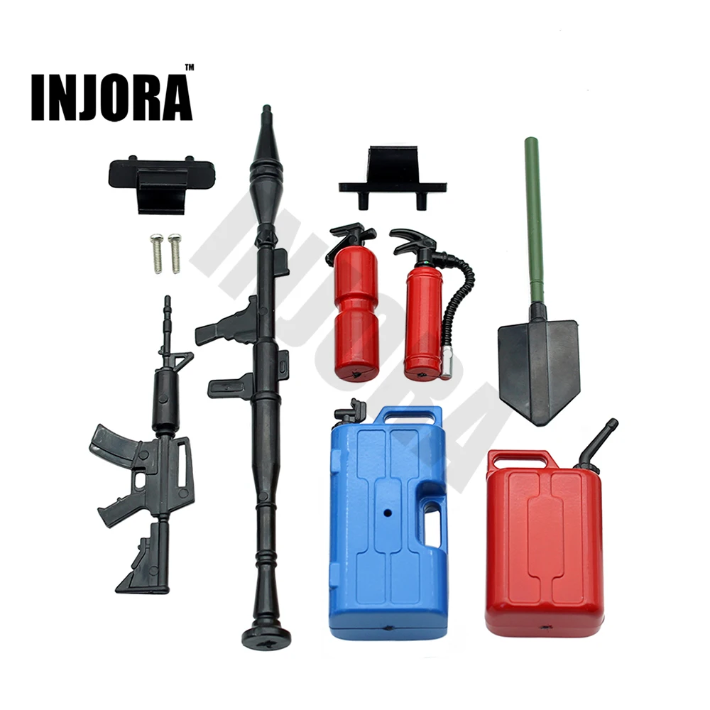 INJORA RC Car Decoration Tools Set Kit for 1:10 Scale RC Car Rock Crawler Truck Axial SCX10 Wraith Yeti TRX4 TRX6 Redcat Gen8