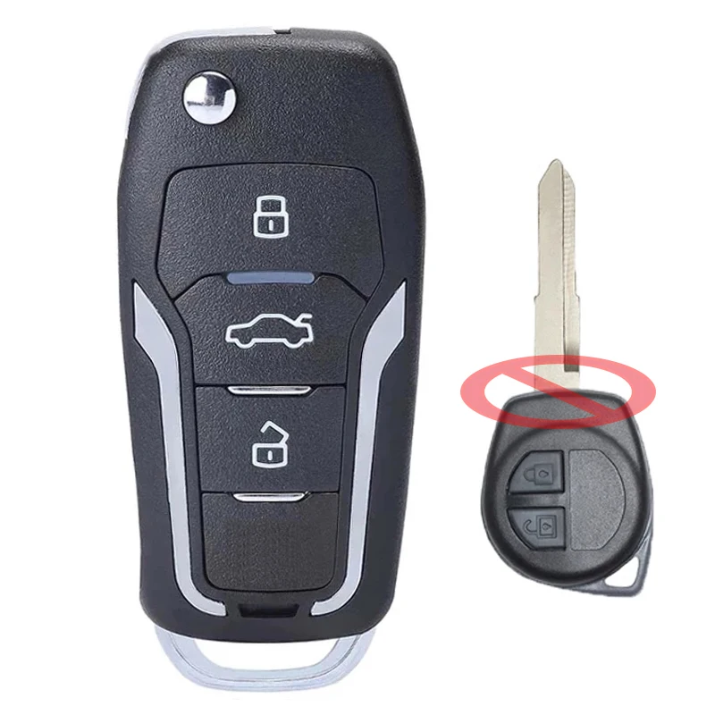 

Keyecu P/N: 926684 2 Buttons 433MHz ID46 Chip Upgraded Flip Remote Control Car Key for Suzuki Swift Grand Vitara Before 2008