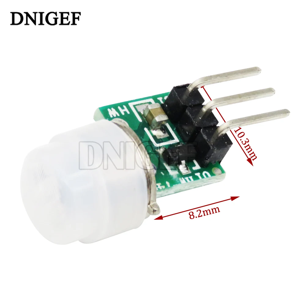 DNIGEF 1 pièces Mini AM312 ajuster IR pyroélectrique infrarouge Mini module PIR capteur De mouvement De support pour arduino