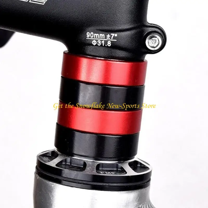 

E56D 2Pcs Road Bike Stem Washer Bicycles Handlebar Stem Rise Up Adjust Washers For 28.6mm Bicycles Fork Easy to Install