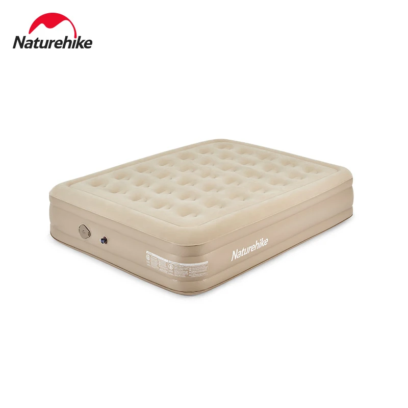 

Naturehike Air Mattress Glamping Mats PVC Inflatable Sleeping Mattress Luxury 2 Person Camping Bed Mat Built-in Pump Thicken Mat