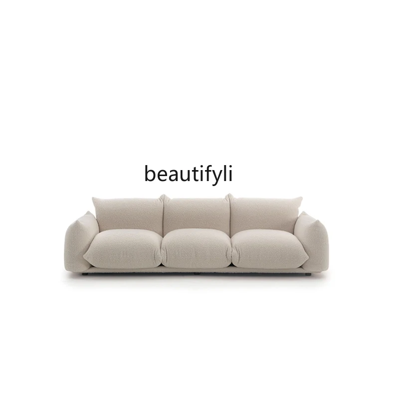 

yj Modern Minimalist Living Room Sofa Light Luxury Silent Style Lambswool Creative Nordic Instagram Style