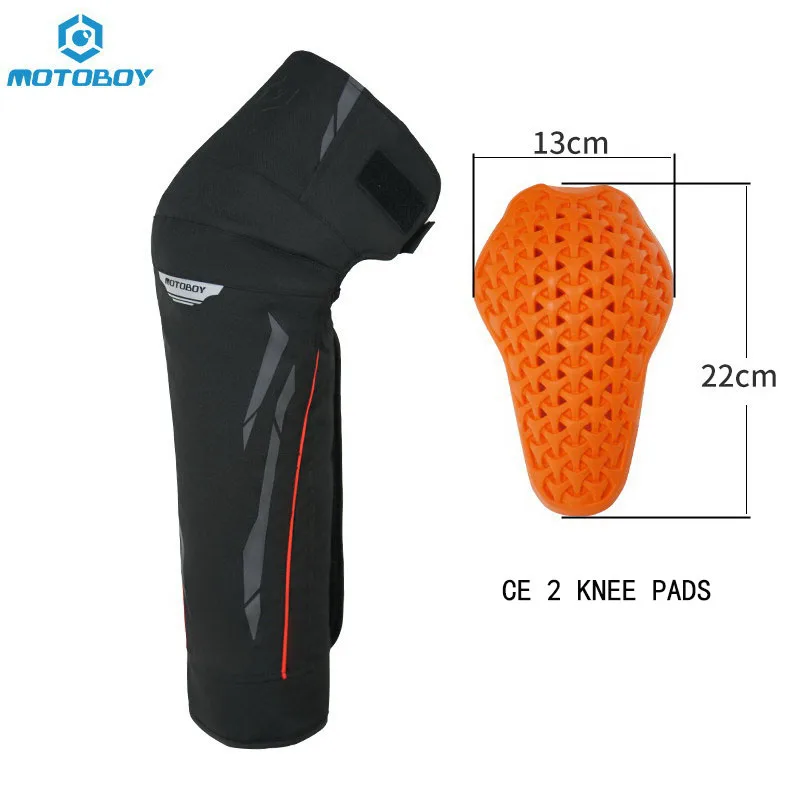 MOTOBOY Winter Motorcycle Knee Pads CE Certified Removable Armor Warm Thermal Windproof Coldproof Silk Wadding Motorbike Guards