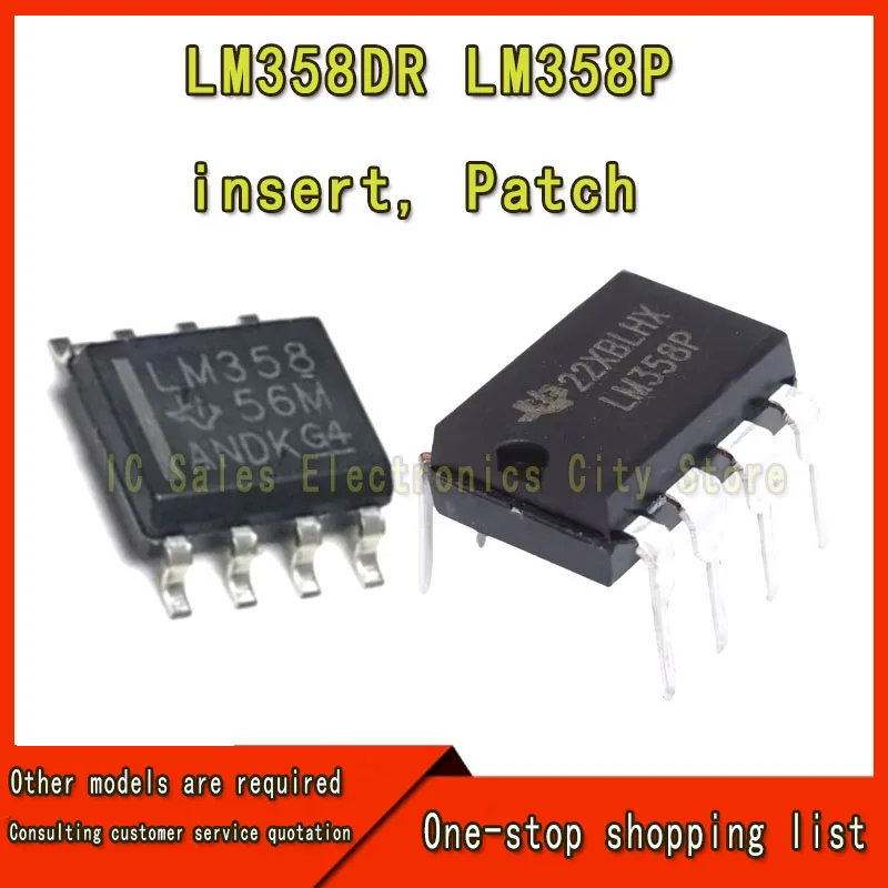 LM358 LM358P LM358DR LM358DT dual operational amplifier Chip Dip-8 Sop-8 5PCS