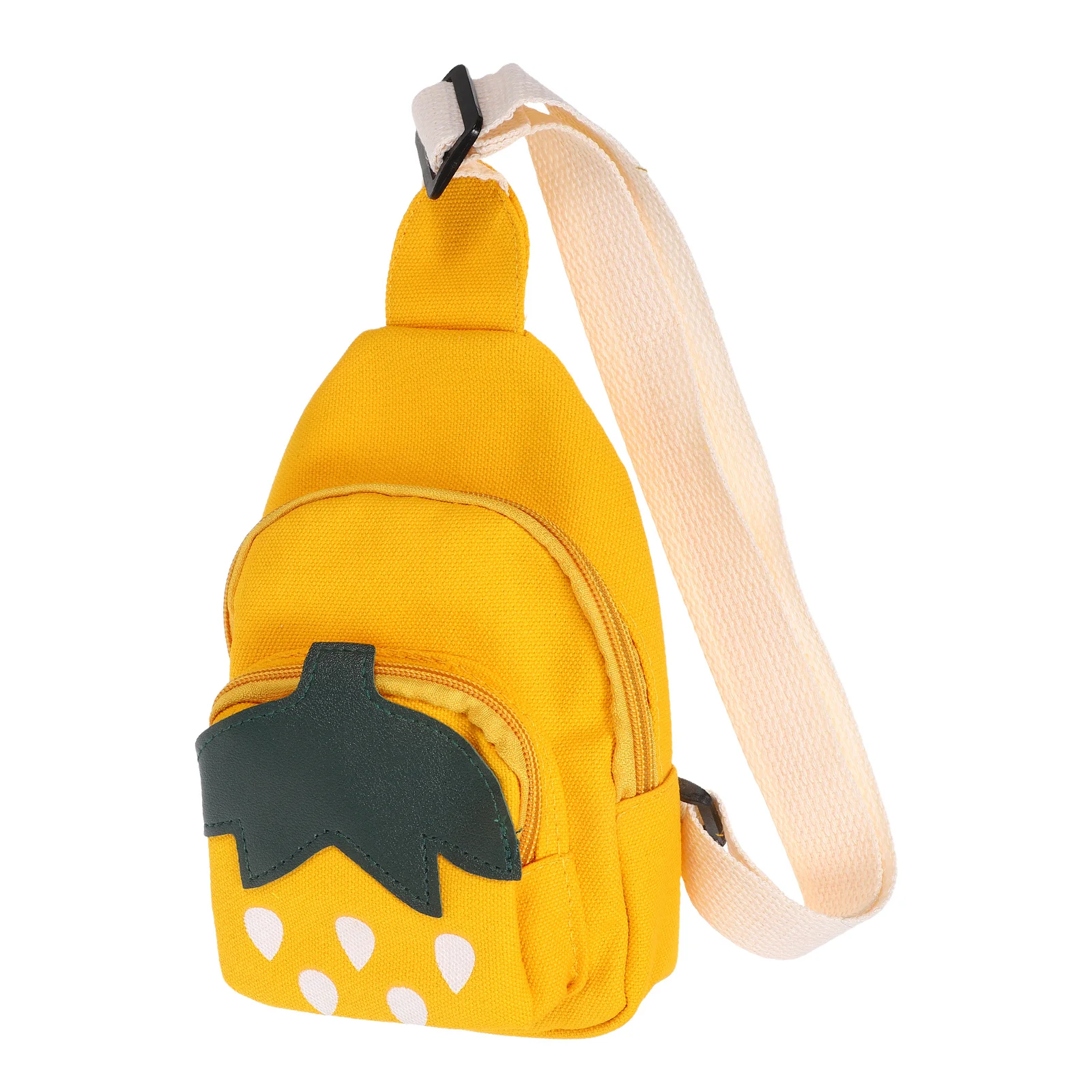 1 Uds. Bolso de pecho para niña, Material de PU de fresa de dibujos animados, bandolera ajustable para hombro, para viajes al aire libre, compras y deportes